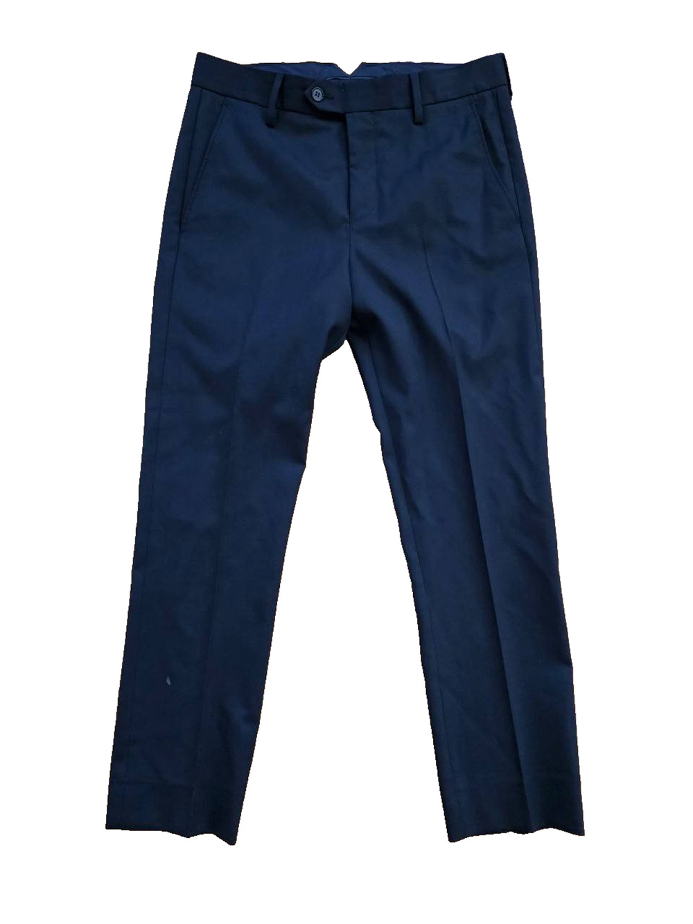 Acne Studios Wool Blend Straight Wide Leg Trousers Navy 46 A001934